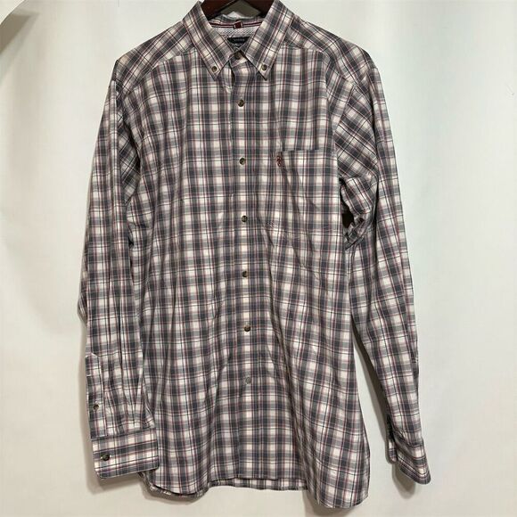 Carhartt Men's L Plaid Long Sleeve Button-Up Shirt - Picture 1 of 13